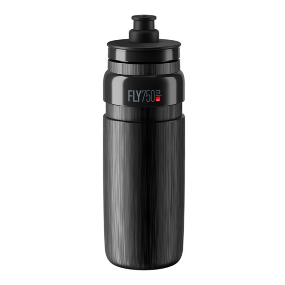 Bidon Elite Fly Tex Black Grey logo 750 ml