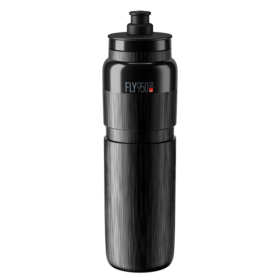 Bidon Elite Fly Tex Black Grey logo 950 ml