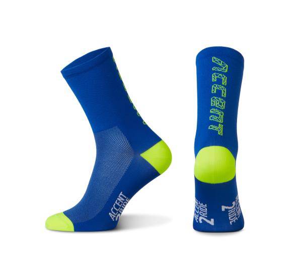 Skarpetki Hero, niebieskie-żólte fluo M 39-41 