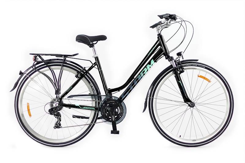 Rower Storm Marathon 1.0 Lady 17" czarny mięta