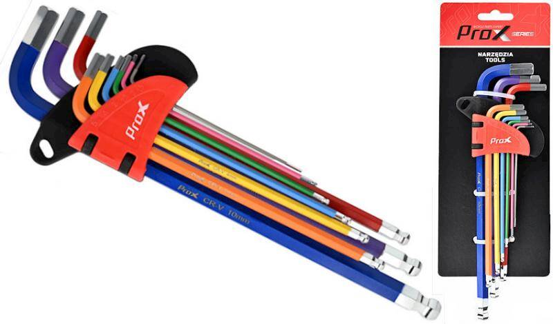 Zestaw kluczy imbusowych PROX- 9 szt. multikolor