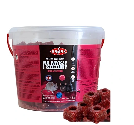 Kostka  na myszy i szczury Ratcat Strong 1kg Rapax