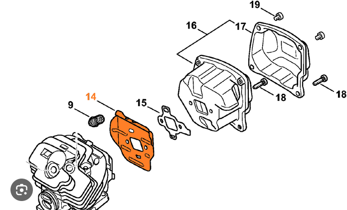 Blaszany element chłodzący MS 462    1142-141-3200