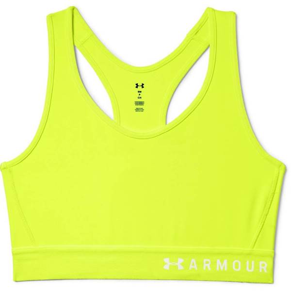 Bielizna damska Under Armour Mid Kehole Bra Yellow | Rozmiar: XS