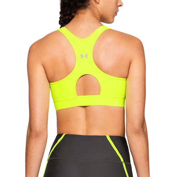 Bielizna damska Under Armour Mid Kehole Bra Yellow | Rozmiar: XS