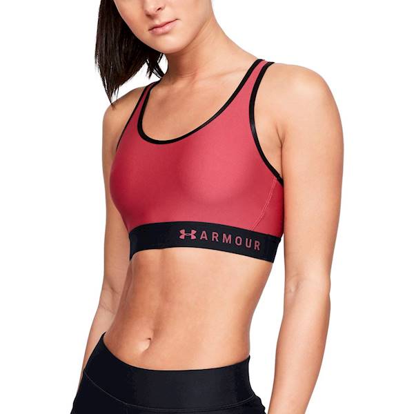 Bielizna damska Under Armour Mid Kehole Bra Pink | Rozmiar: XS