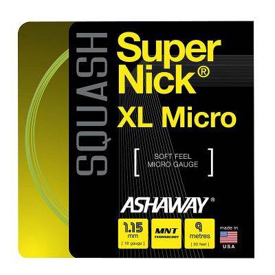 Naciąg do squasha Ashaway SuperNick XL Micro 1,15mm Yellow SET 9m
