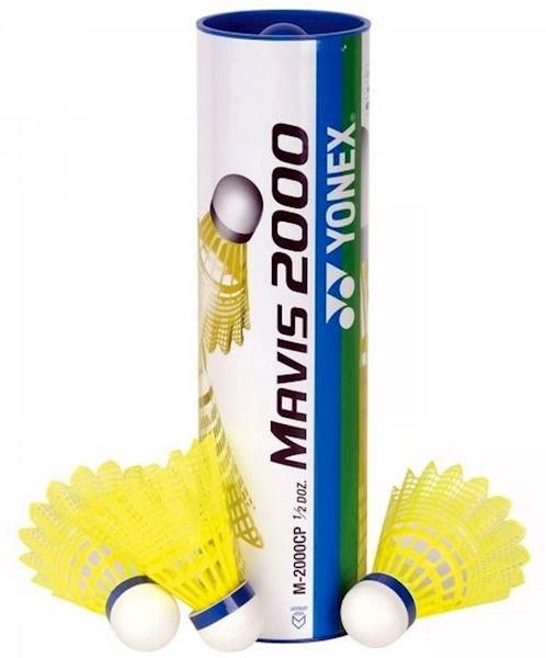 Lotki nylonowe Yonex Mavis 2000 | średnie (niebieski kapsel) | Żółty