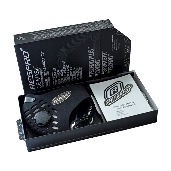 Maska antysmogowa FFP1 Respro CE Techno Black | Rozmiar: L