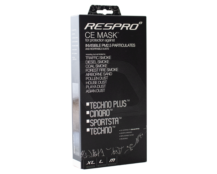 Maska antysmogowa FFP1 Respro CE Sportsta Black | Rozmiar: XL