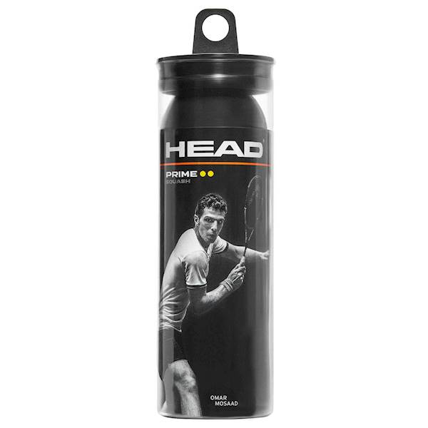 Piłki do squasha Head Squash 3-Ball Tube Prime (2 kropki żółte)