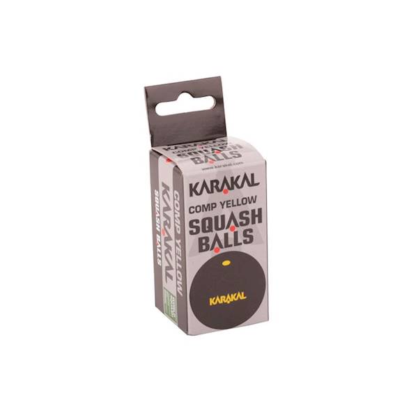 Piłki do squasha Karakal Comp Yellow Dot (1 kropka żółta) x2