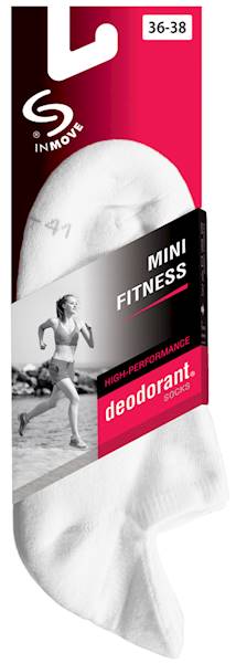 Skarpety Inmove Mini Fitness Deodorant Biały | Rozmiar: 39-41