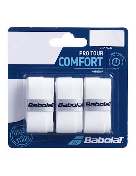 Owijki wierzchnie Babolat Pro Tour Tacky x3 | Kolor: Biały