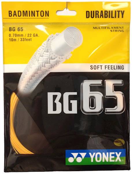 Naciąg badminton Yonex BG 65 0,70mm SET 10m | Kolor: Pomarańczowy