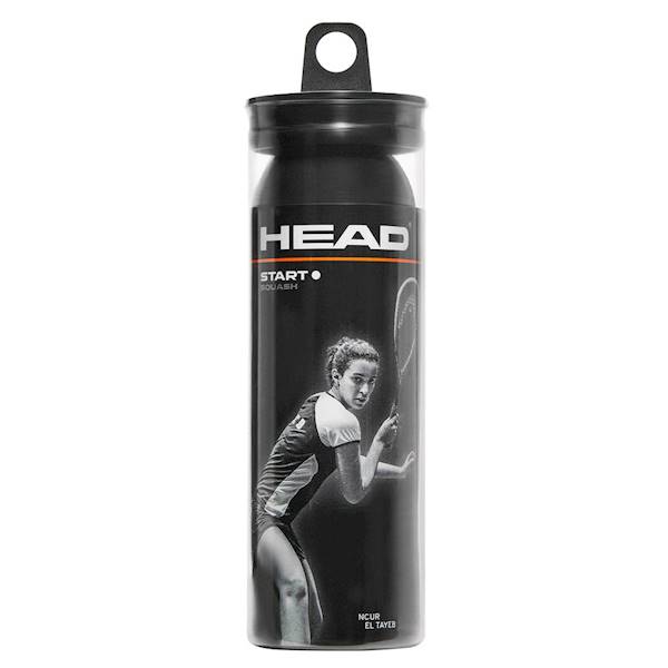 Piłki do squasha Head Squash 3-Ball Tube Start (1 kropka biała)