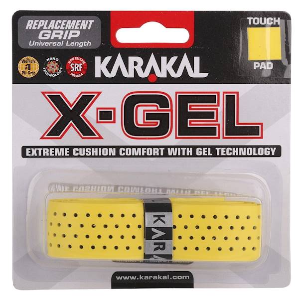 Owijka bazowa Karakal X-Gel Grip | Kolor: Żółty