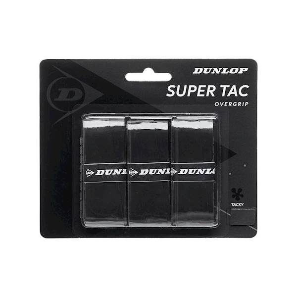 Owijki wierzchnie Dunlop Super Tac Overgrip Black 3szt
