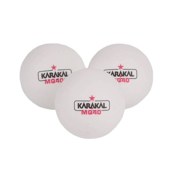 Piłeczki plastikowe Karakal Table Tennis Balls MQ40 1-gwiazdka * Biały 6szt
