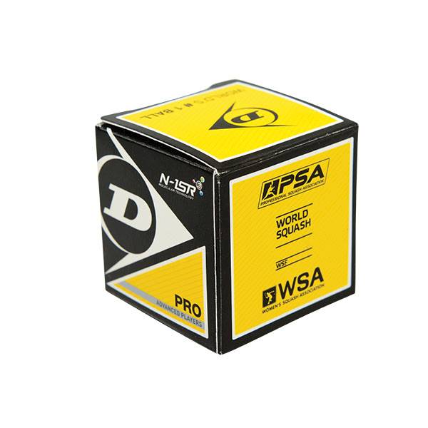 Piłka do squasha Dunlop Pro (2 kropki żółte) | Opakowanie: 12szt