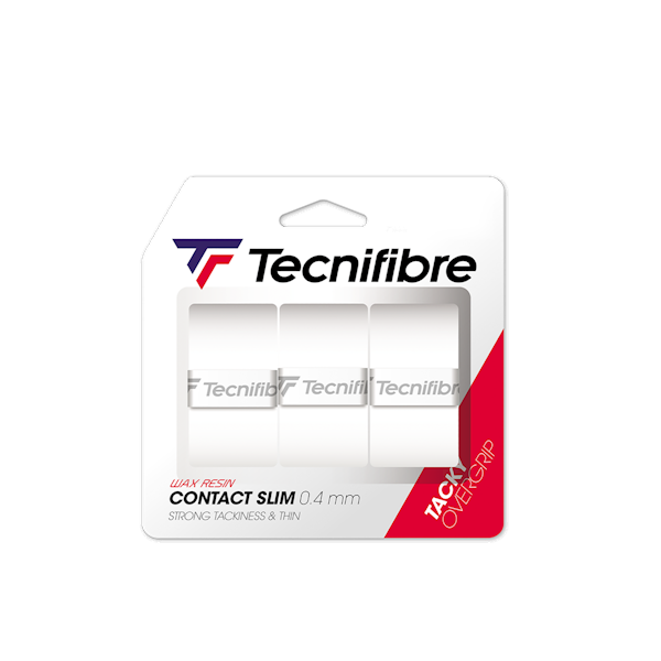 Owijki wierzchnie Tecnifibre Contact Slim White 3szt