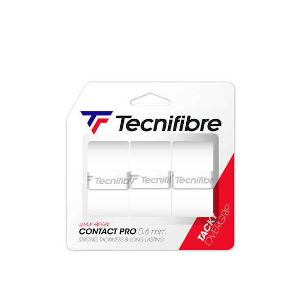 Owijki wierzchnie Tecnifibre Contact Pro 3szt | Kolor: Biały