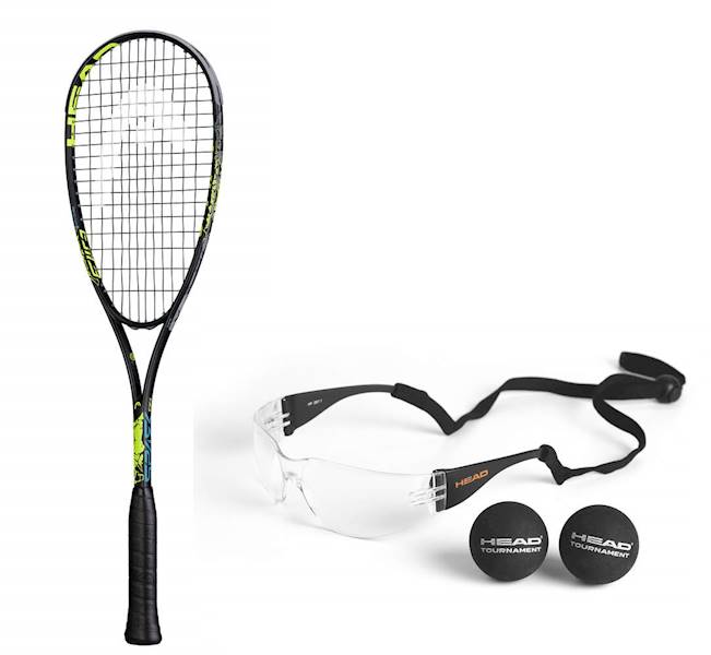Rakieta do squasha Head Spark Elite Pack + okulary + 2 piłki