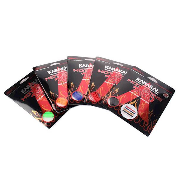 Naciąg do squasha Karakal Hot Zone Power 125 1,25mm 11m | Kolor: Czarny