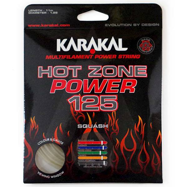 Naciąg do squasha Karakal Hot Zone Power 125 1,25mm 11m | Kolor: Naturalny