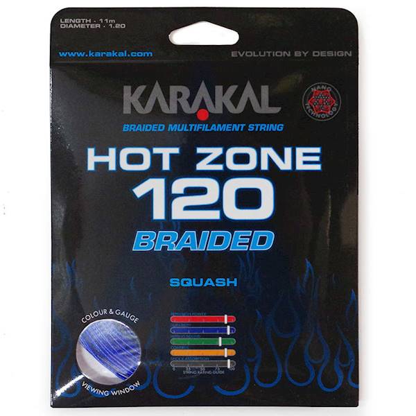 Naciąg do squasha Karakal Hot Zone Braided 120 1,20mm | Kolor: Niebieski