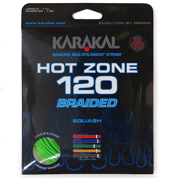 Naciąg do squasha Karakal Hot Zone Braided 120 1,20mm | Kolor: Zielony