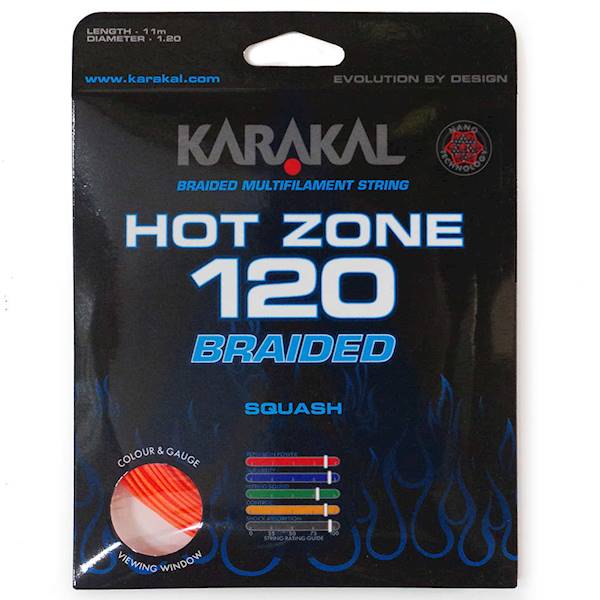 Naciąg do squasha Karakal Hot Zone Braided 120 1,20mm | Kolor: Pomarańczowy