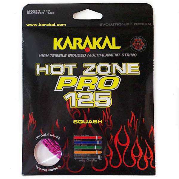 Naciąg do squasha Karakal Hot Zone PRO 125 1,25mm 11m | Kolor: Różowy/Czarny