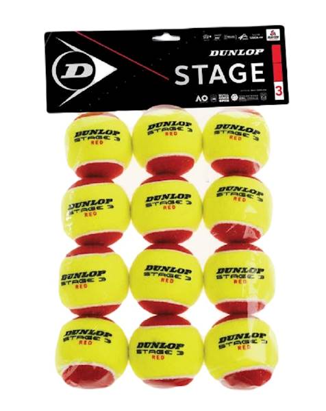 Piłki do tenisa ziemnego Dunlop Stage 3 Red 12B