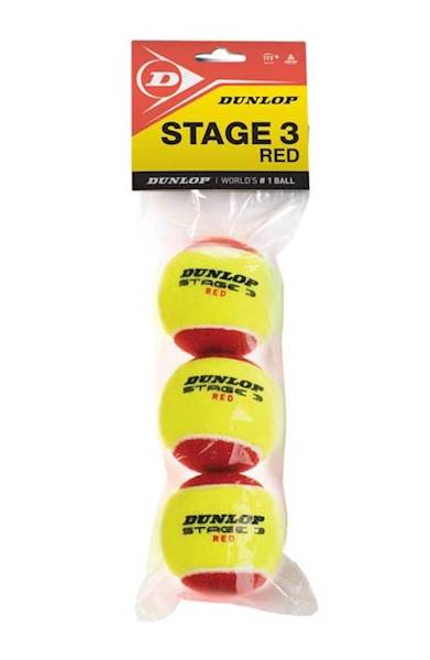Piłki do tenisa ziemnego Dunlop Stage 3 Red 3B