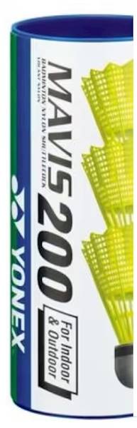 Lotki nylonowe Yonex Mavis 200 | Prędkość: średnie (niebieski kapsel) | Koszyczek: Żółty