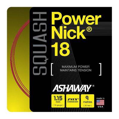 Naciąg do squasha Ashaway PowerNick 18 ZYEX 1,15mm Czerwony SET 9m