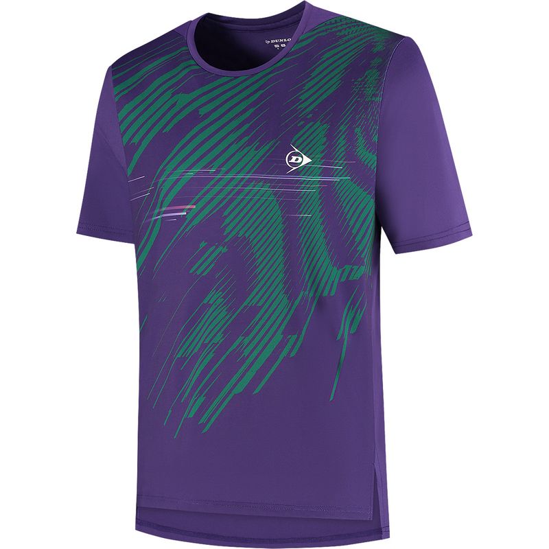 Koszulka Dunlop MEN GAME TEE 1 AQUA VIOLET INDIGO/AVENTURNE GREEN | Rozmiar: M