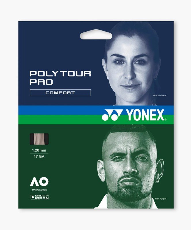 Naciąg tenis ziemny Yonex Poly Tour Pro 120 Warm Gray