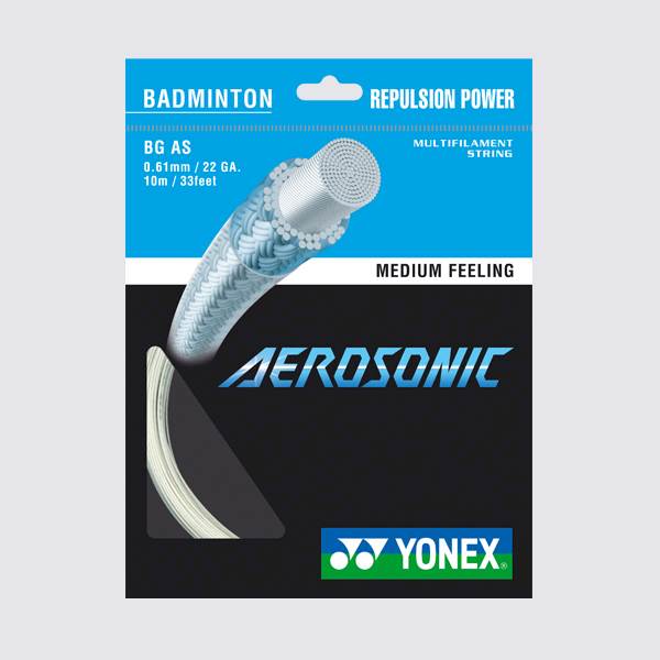Naciąg badminton Yonex Aerosonic 0,61mm Biały SET 10m