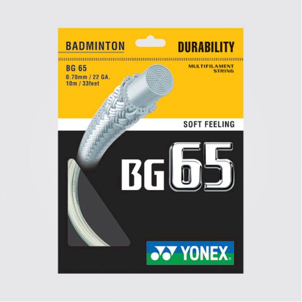 Naciąg badminton Yonex BG 65 0,70mm SET 10m