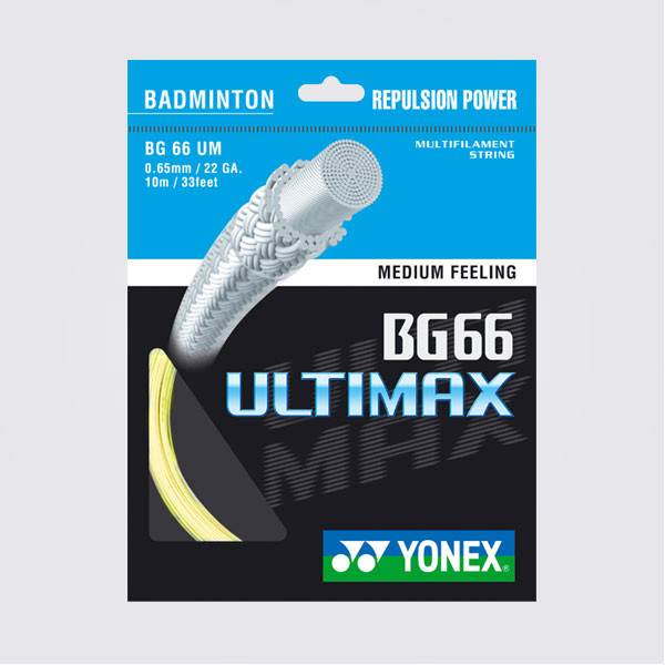 Naciąg badminton Yonex BG 66 Ultimax 0,65mm SET 10m | Kolor: Żółty