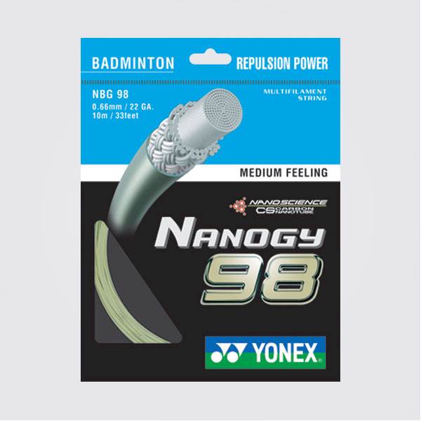 Naciąg badminton Yonex Nanogy NGB 98 0,66mm Złoty SET 10m