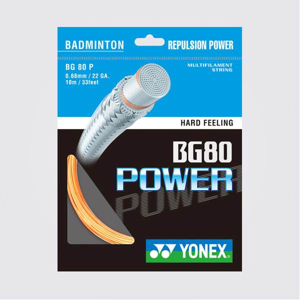 Naciąg badminton Yonex BG 80 Power 0,68mm SET | Kolor: Pomarańczowy