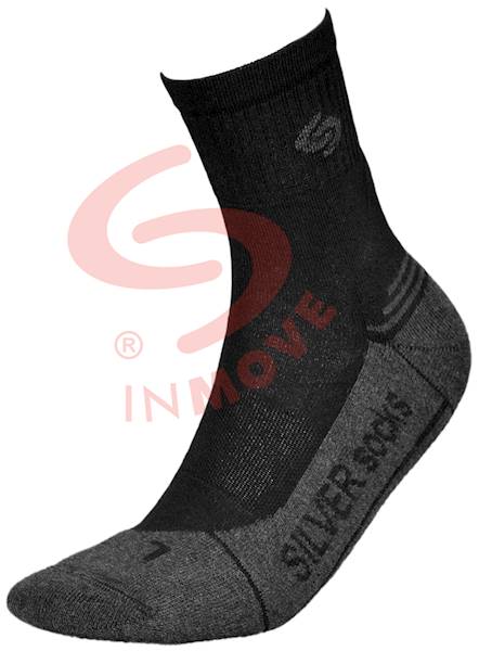 Skarpety Inmove Athletic Silver Deodorant Czarny/Antracytowy | Rozmiar: 44-46