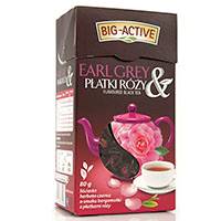 BIG-ACTIVE 80G,HERB:LIŚĆ CZARNA EARL GREY RÓŻA/12
