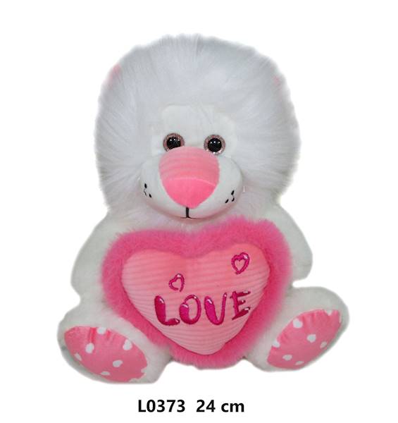 Lew  z sercem 24cm - L0373