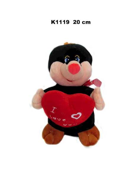 Kret z sercem 20cm - K1119