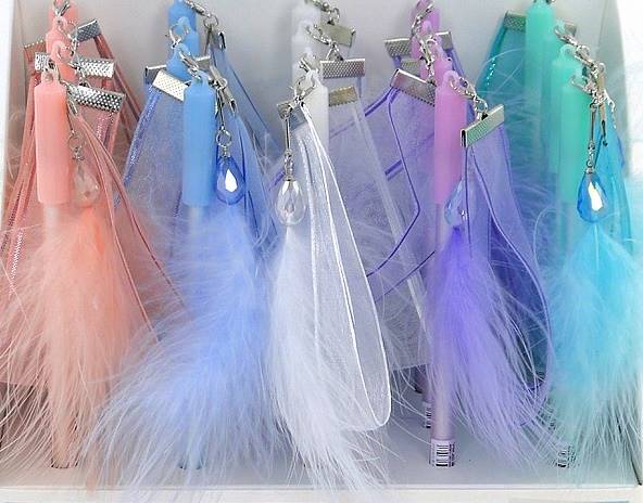 Długopis zawieszka piórko -  490376