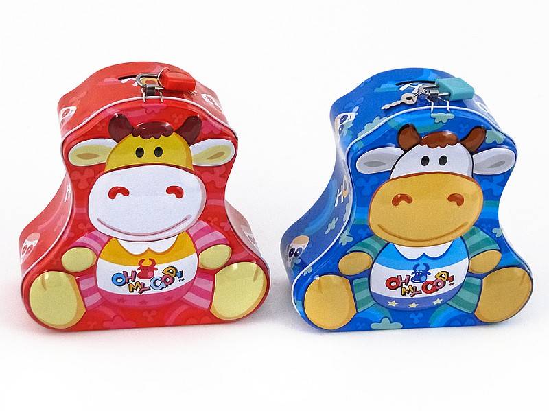 Skarbonka metalowa krówka - 484115